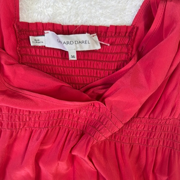 Gerard Darel Red Chemise Dress with Empire Waist - Picture 3 of 9